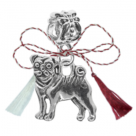 Pandantive - Martisor Charm argint Caine Mops 9290340 Dras