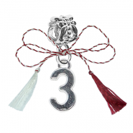 Charmuri - Martisor Charm argint Cifra 3 9523225 Dras