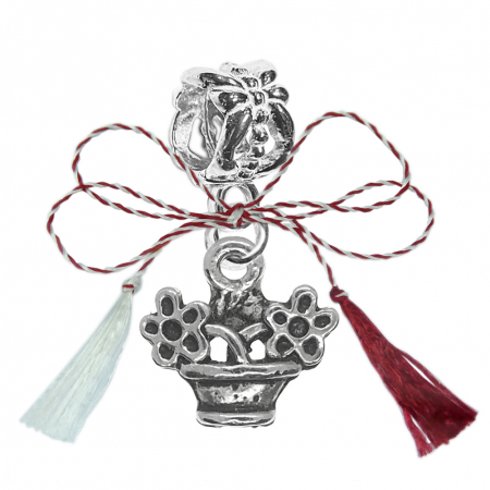 Charmuri - Martisor Charm argint Cos flori 9999240 Dras