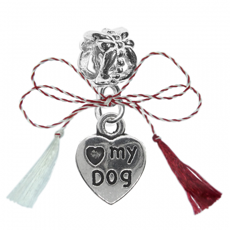 Pandantive - Martisor Charm argint Inima Love my dog 9287290 Dras