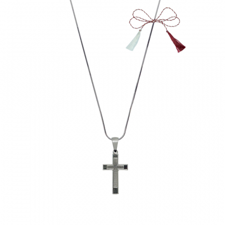 Lantisoare/coliere - Martisor Lantisor argint personalizat cruciulita argint 4108SCHD280 Dras