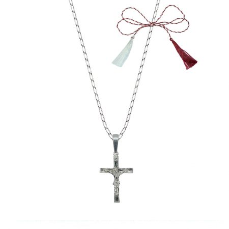 Lantisoare/coliere - Martisor Lantisor argint personalizat cruciulita argint 4114FIG01345 Dras