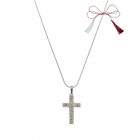 Lantisoare/coliere - Martisor Lantisor argint personalizat cruciulita argint 4115SCH280 Dras