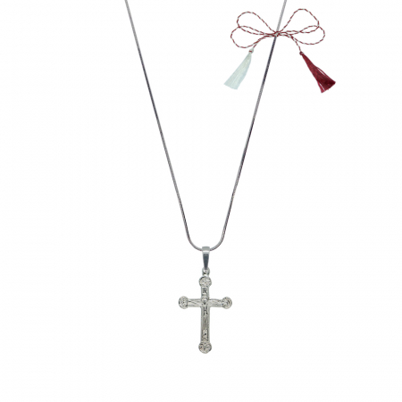 Lantisoare/coliere - Martisor Lantisor argint personalizat cruciulita argint 4116SCHD440 Dras
