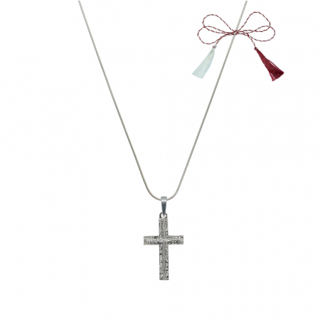Lantisoare/coliere - Martisor Lantisor argint personalizat cruciulita argint 4124SCH440 Dras
