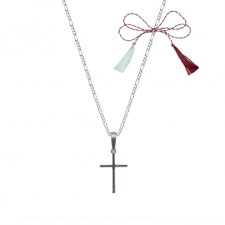 Lantisoare/coliere - Martisor Lantisor argint personalizat cruciulita argint 4135FIG31320 Dras