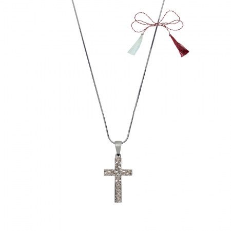 Lantisoare/coliere - Martisor Lantisor argint personalizat cruciulita argint 4156SCHD480 Dras