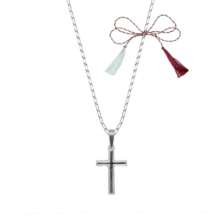 Lantisoare/coliere - Martisor Lantisor argint personalizat cruciulita argint 4192FIG01285 Dras