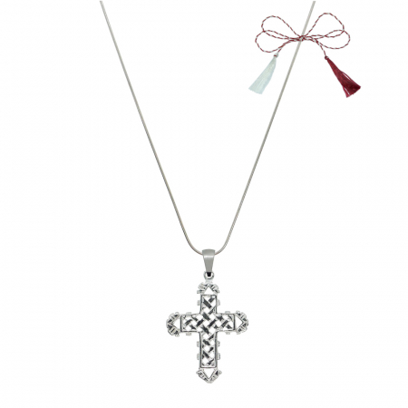 Lantisoare/coliere - Martisor Lantisor argint personalizat cruciulita argint 4224SCH580 Dras