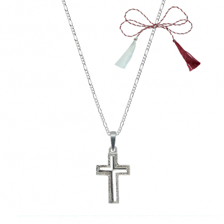 Lantisoare/coliere - Martisor Lantisor argint personalizat cruciulita argint 4230FIG31370 Dras