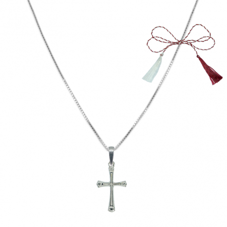 Lantisoare/coliere - Martisor Lantisor argint personalizat cruciulita argint 4232VEN300 Dras