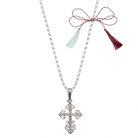 Lantisoare/coliere - Martisor Lantisor argint personalizat cruciulita argint 4234FIG01285 Dras