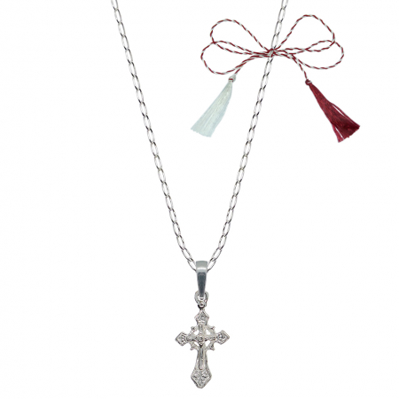 Lantisoare/coliere - Martisor Lantisor argint personalizat cruciulita argint 4236FIG01270 Dras