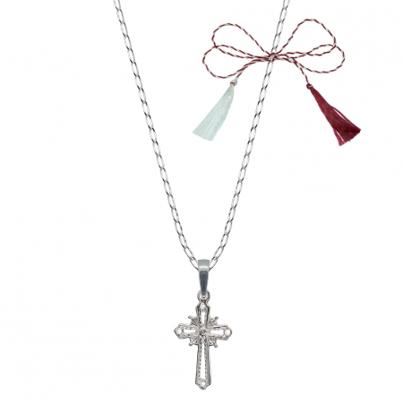 Lantisoare/coliere - Martisor Lantisor argint personalizat cruciulita argint 4237FIG01335 Dras