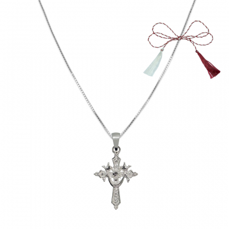Lantisoare/coliere - Martisor Lantisor argint personalizat cruciulita argint 4243VEN440 Dras