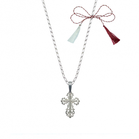 Lantisoare/coliere - Martisor Lantisor argint personalizat cruciulita argint 4245FIG01285 Dras