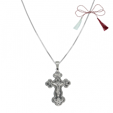 Lantisoare/coliere - Martisor Lantisor argint personalizat cruciulita argint 4273VEN460 Dras