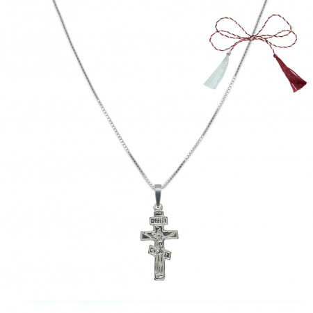 Lantisoare/coliere - Martisor Lantisor argint personalizat cruciulita argint 4297VEN370 Dras