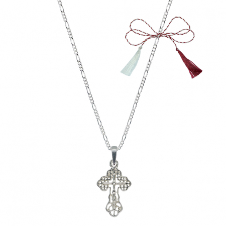 Lantisoare/coliere - Martisor Lantisor argint personalizat cruciulita argint 4298FIG375 Dras