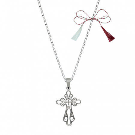 Lantisoare/coliere - Martisor Lantisor argint personalizat cruciulita argint 4433FIG31430 Dras