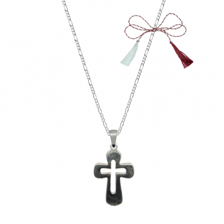 Lantisoare/coliere - Martisor Lantisor argint personalizat cruciulita argint 4501FIG31395 Dras