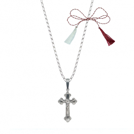 Lantisoare/coliere - Martisor Lantisor argint personalizat cruciulita argint 4507FIG01280 Dras