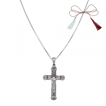 Lantisoare/coliere - Martisor Lantisor argint personalizat cruciulita argint 4508VEN465 Dras