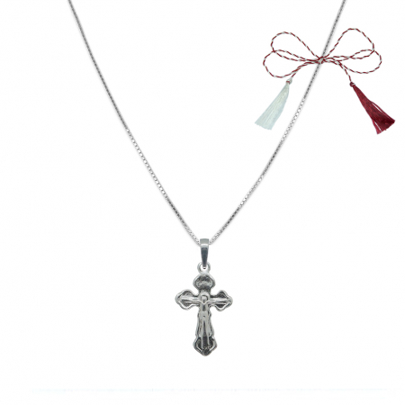 Lantisoare/coliere - Martisor Lantisor argint personalizat cruciulita argint 4512VEN300 Dras