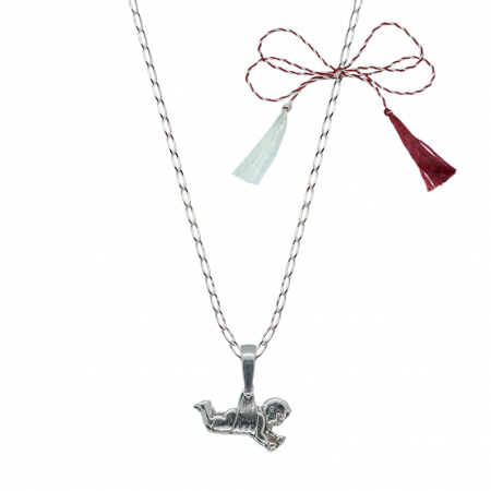 Lantisoare/coliere - Martisor Lantisor argint personalizat medalion bebelus argint 4303FIG01295 Dras