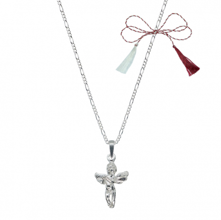 Lantisoare/coliere - Martisor Lantisor argint personalizat medalion Ingeras argint 4301FIG31380 Dras