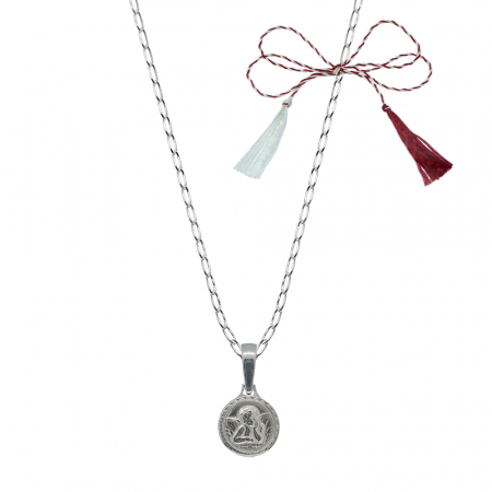 Lantisoare/coliere - Martisor Lantisor argint personalizat medalion Ingeras argint 4357FIG01290 Dras