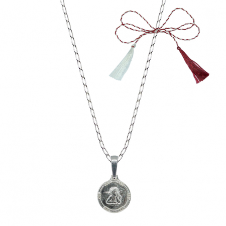 Lantisoare/coliere - Martisor Lantisor argint personalizat medalion Ingeras argint 4360FIG01355 Dras