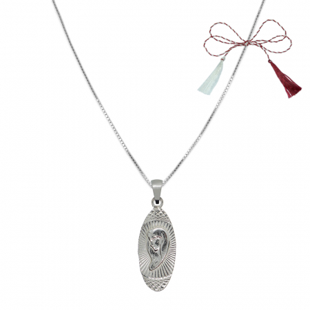 Lantisoare/coliere - Martisor Lantisor argint personalizat medalion Maica Domnului argint 4241VEN455 Dras