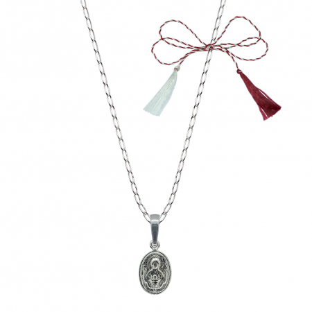 Lantisoare/coliere - Martisor Lantisor argint personalizat medalion Maica Domnului argint 4371FIG01285 Dras