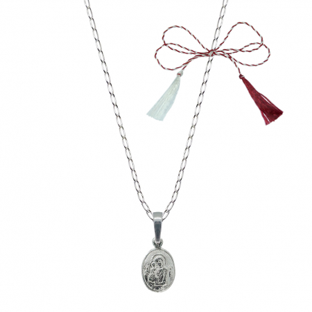 Lantisoare/coliere - Martisor Lantisor argint personalizat medalion Maica Domnului pruncul Iisus argint 4372FIG01320 Dras