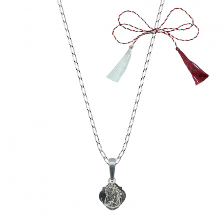 Lantisoare/coliere - Martisor Lantisor argint personalizat medalion Maica Domnului pruncul Iisus argint 4483FIG01270 Dras