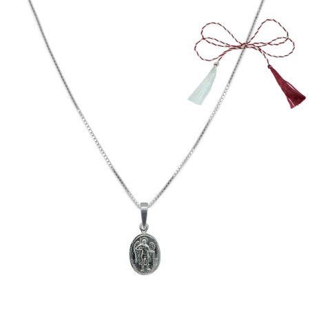 Lantisoare/coliere - Martisor Lantisor argint personalizat medalion Sfantul Arhanghel Mihail argint 4382VEN325 Dras