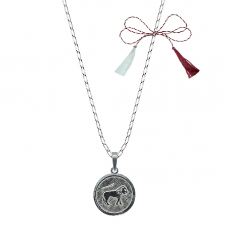 Lantisoare/coliere - Martisor Lantisor argint personalizat medalion zodie Leu zodiac european argint 4201FIG370 Dras