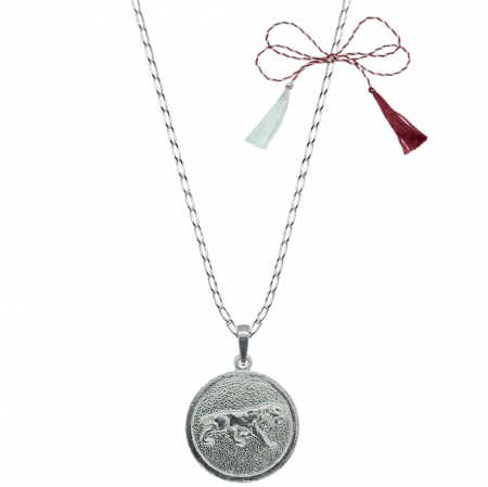 Lantisoare/coliere - Martisor Lantisor argint personalizat medalion zodie Leu zodiac european argint 4202FIG470 Dras