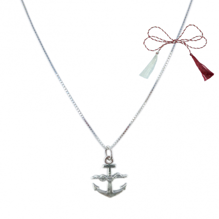 Lantisoare/coliere - Martisor Lantisor argint personalizat pandantiv Ancora argint 6029VEN290 Dras