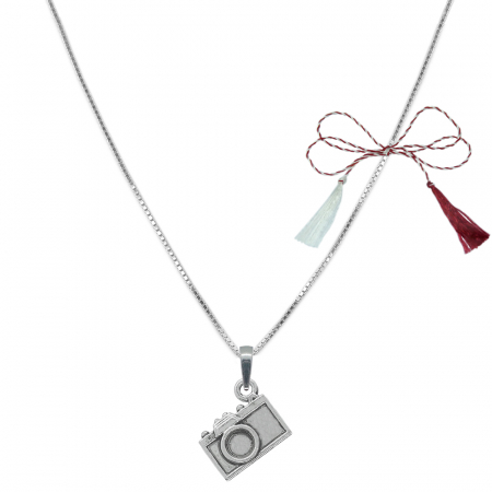 Lantisoare/coliere - Martisor Lantisor argint personalizat pandantiv Aparat foto 6557VEN410 Dras