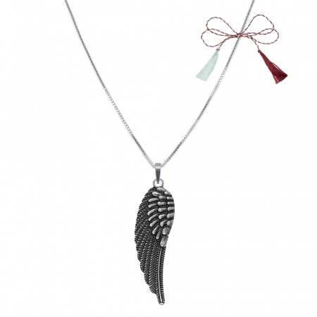 Lantisoare/coliere - Martisor Lantisor argint personalizat pandantiv Aripa 10074VEN730 Dras