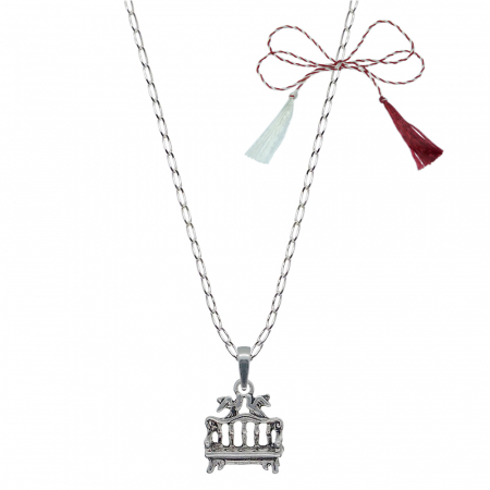 Lantisoare/coliere - Martisor Lantisor argint personalizat pandantiv Bancuta porumbei 6978FIG01395 Dras
