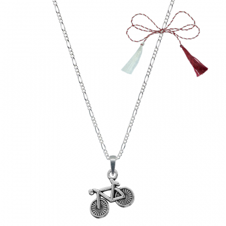 Lantisoare/coliere - Martisor Lantisor argint personalizat pandantiv Bicicleta 9616FIG31360 Dras
