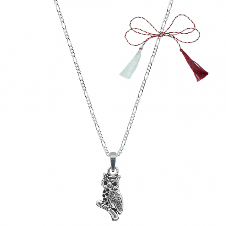 Lantisoare/coliere - Martisor Lantisor argint personalizat pandantiv Bufnita 9685FIG31420 Dras