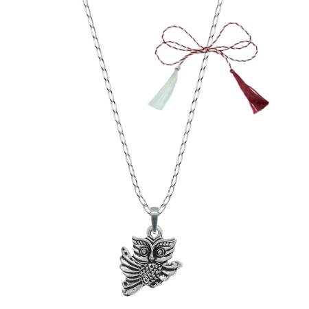 Lantisoare/coliere - Martisor Lantisor argint personalizat pandantiv Bufnita 9700FIG01480 Dras