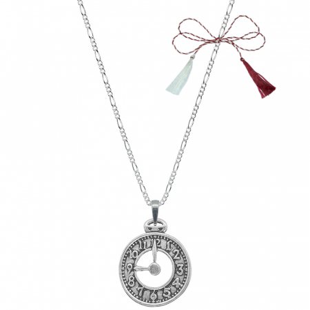 Lantisoare/coliere - Martisor Lantisor argint personalizat pandantiv Ceas 9585FIG31650 Dras
