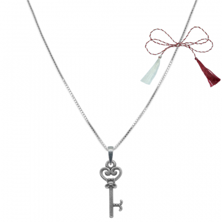 Lantisoare/coliere - Martisor Lantisor argint personalizat pandantiv Cheie 9583VEN320 Dras