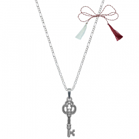 Lantisoare/coliere - Martisor Lantisor argint personalizat pandantiv Cheie 9584FIG31330 Dras