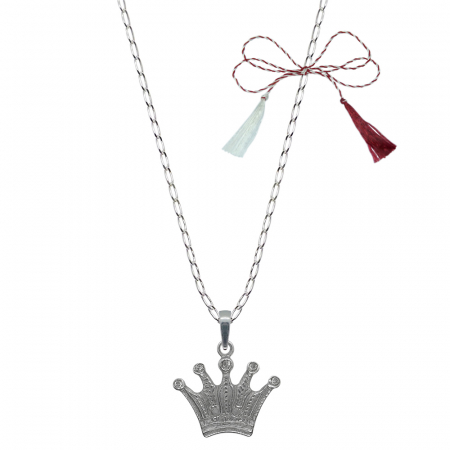 Lantisoare/coliere - Martisor Lantisor argint personalizat pandantiv Coroana 9578FIG01390 Dras